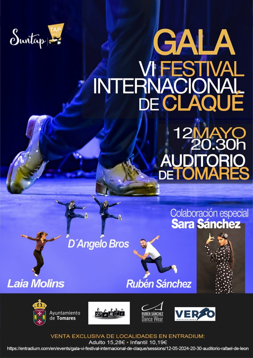 Tomares (Sevilla) acoge el domingo la gala de clausura del Festival Internacional de Claqué de Andalucía